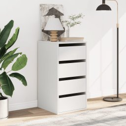 vidaXL Ladekast 40x41x76 cm bewerkt hout wit