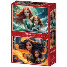 Water and Fire - Mother & Daughter Collection Puzzel (2x 500 stukjes)