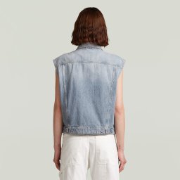 Relaxed Denim Vest - Lichtblauw - Dames