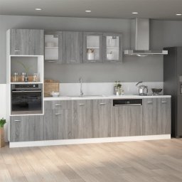 vidaXL Magnetronkast Lyon 60x57x207 cm bewerkt hout grijs sonoma eiken
