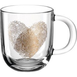 Leonardo Emozione - Glas 400 ml - Vingerafdruk hart