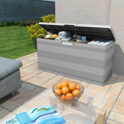 vidaXL Tuinbox 117x45x56 cm grijs