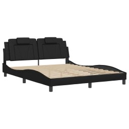 vidaXL Bedframe "Viana" met LED zonder matras zwart 160x200 cm