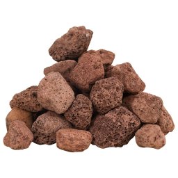 vidaXL Lavastenen 10 kg 3-5 cm rood