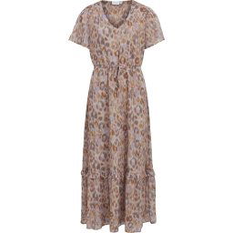 VILA - Maat 36 - VIFILIE LEO V-NECK S/S ANCLE DRESS/SU Dames Jurk