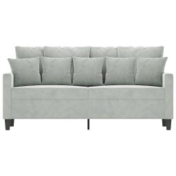 vidaXL Tweezitsbank 140 cm fluweel lichtgrijs