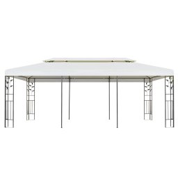 vidaXL Prieel met dubbel dak 6x3 m wit