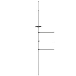 vidaXL Handdoekenrek 47x280 cm aluminium