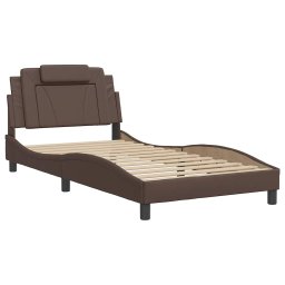 vidaXL Bedframe "Viana" zonder matras kunstleer bruin 100x200 cm