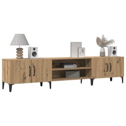 vidaXL Tv-meubel 180x31,5x40 cm bewerkt hout artisanaal eikenkleurig