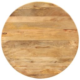 vidaXL Eettafel Ø110x78 cm massief mangohout en staal