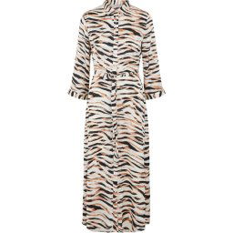 Pieces - Maat S - PCRYJA 3/4 MIDI TIE DRESS D2D BC Dames Jurk