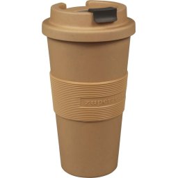ZUPERZOZIAL - C-PLA, reisbeker, koffiebeker, coffee to go beker, TIME-OUT MUG large, toffee brown, b