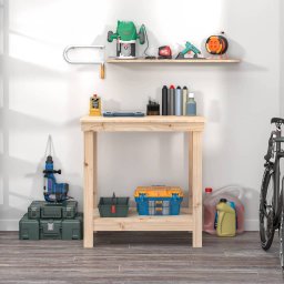 vidaXL Werkbank 80x50x80 cm massief grenenhout
