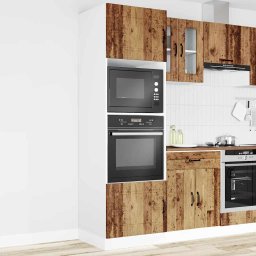vidaXL Ovenkasten 2 st Kalmar bewerkt hout oud houtkleurig
