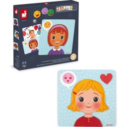 Janod Spel - Magnetische Emoties - Dit Educatieve Magnetische Spel Laat Kinderen Emoties Ontdekken D