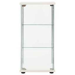 vidaXL Vitrinekast gehard glas wit