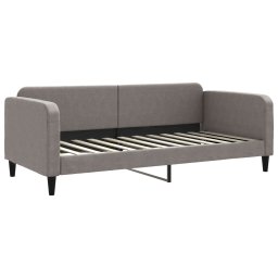 vidaXL Slaapbank met matras 90x200 cm stof taupe