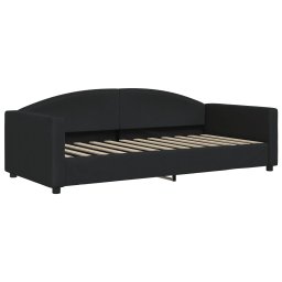 vidaXL Slaapbank met matras 90x200 cm stof zwart