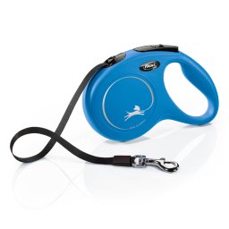 flexi New Classic riemlijn M blauw, 5 m hond