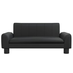 vidaXL Kinderbank 70x45x30 cm kunstleer zwart