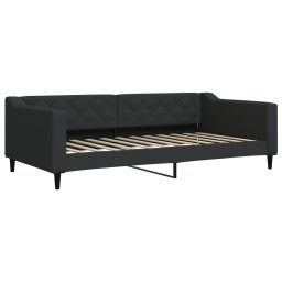 vidaXL Slaapbank met matras 100x200 cm stof zwart
