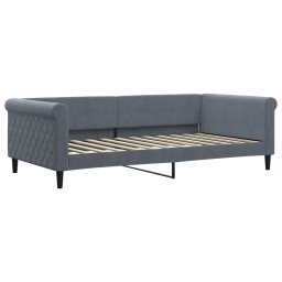 vidaXL Slaapbank met matras 100x200 cm fluweel donkergroen