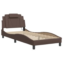 vidaXL Bedframe "Viana" met LED zonder matras bruin 80x200 cm