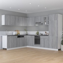 vidaXL Keukenkastje Lyon 75,5x75,5x81,5 cm bewerkt hout grijs sonoma eiken