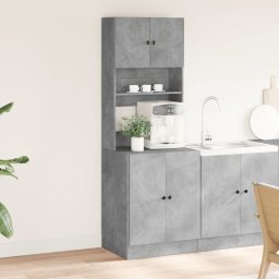 vidaXL Keukenkast 60x50x180 cm bewerkt hout betongrijs