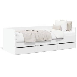 vidaXL Slaapbank met lades zonder matras 75x190 cm wit