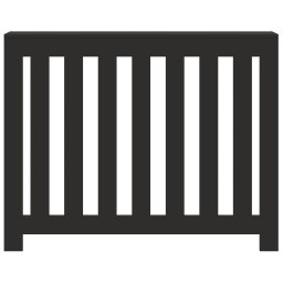 vidaXL Radiatorombouw 104x20x82 cm bewerkt hout zwart