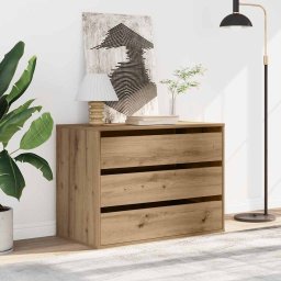 vidaXL Ladekast 80x41x58 cm bewerkt hout artisanaal eikenkleurig