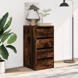 vidaXL Ladekast 40x41x76 cm bewerkt hout gerookt eikenkleurig
