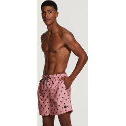 Shiwi Maat XL Badehose scratched shiwi palm - antique flamingo pink