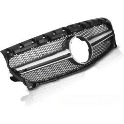 Grill MERCEDES CLA W117 13-19 SPORT ZWART ZILVER