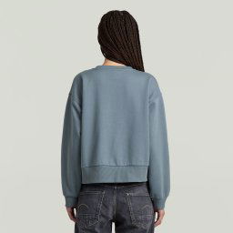 Premium Core Cropped Loose Sweater - Zwart - Dames