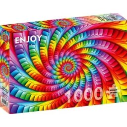 Psychedelic Rainbow Spiral Puzzel (1000 stukjes)