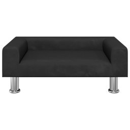 vidaXL Kinderbank 70x45x26,5 cm fluweel zwart