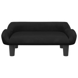 vidaXL Kinderbank 70x40x24 cm fluweel zwart