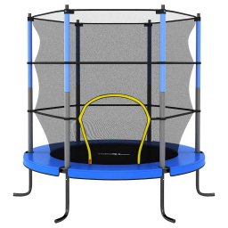 vidaXL Trampoline met veiligheidsnet rond 140x160 cm blauw