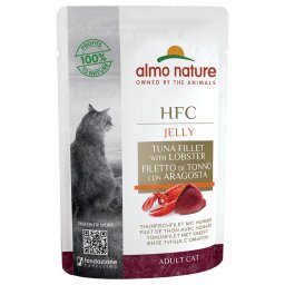 24x 55g Almo Nature HFC Jelly Pouch Tonijnfilet en Kreeft kattenvoer nat
