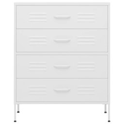 vidaXL Ladekast 80x35x101,5 cm staal wit