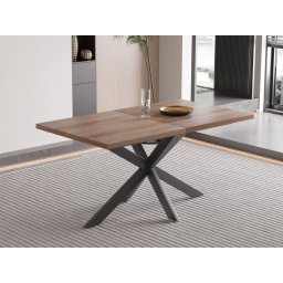 Verlengbare eettafel KOY 160>200 cm donkerbruin