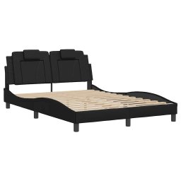 vidaXL Bedframe "Viana" zonder matras kunstleer zwart 140x200 cm