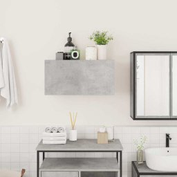vidaXL Badkamerwandkast 60x25x30 cm bewerkt hout betongrijs