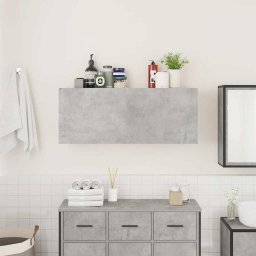 vidaXL Badkamerwandkast 100x25x40 cm bewerkt hout betongrijs
