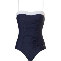Pastunette Beach Maat 38 - Blue Beauty - Corrigerend Badpak - Blauw/Wit