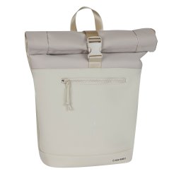 New Rebels Bruce New York Beige 21L Rolltop Rugzak Waterafstotend Laptop 15.6"