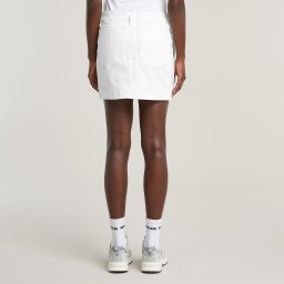 Minirok Button Through - Wit - Dames